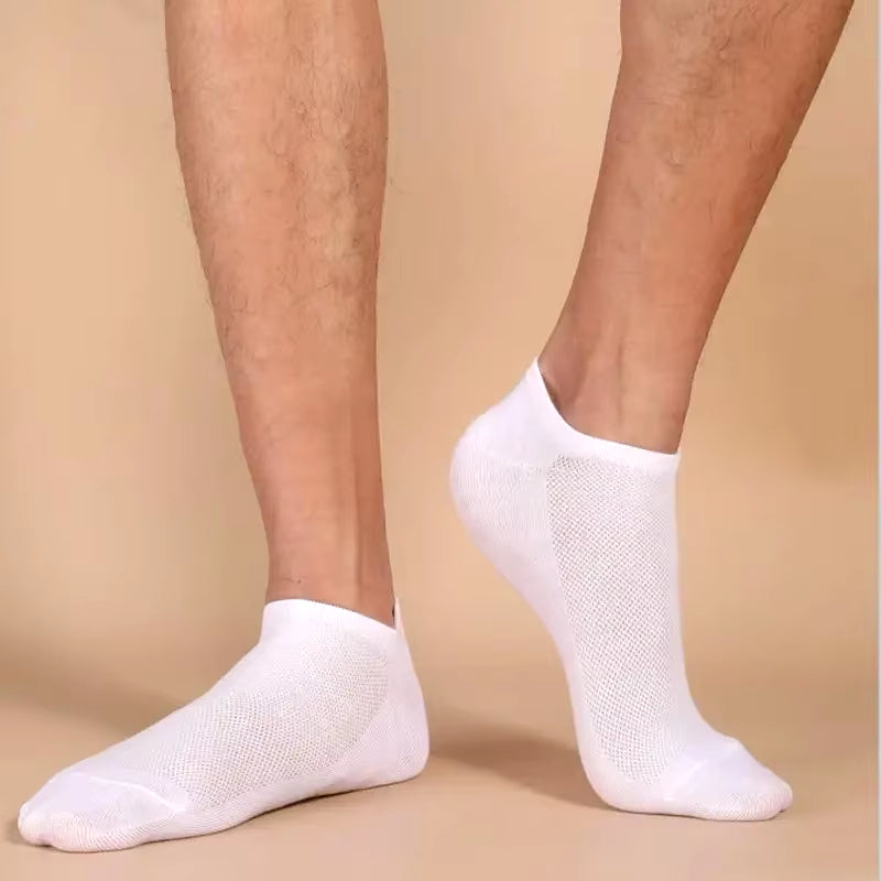 5/10 /20/30 Pairs Unisex Casual Plain Color Boat Socks Thin Breathable Comfy anti Odor Sweat-Absorbing Ankle Socks for Men Women