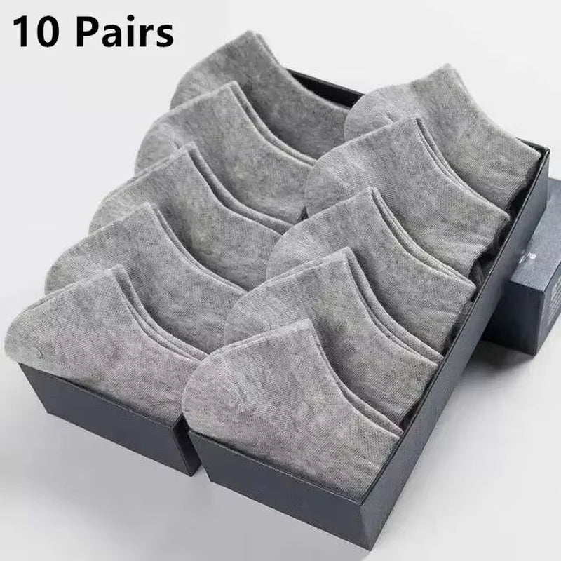 5/10 /20/30 Pairs Unisex Casual Plain Color Boat Socks Thin Breathable Comfy anti Odor Sweat-Absorbing Ankle Socks for Men Women