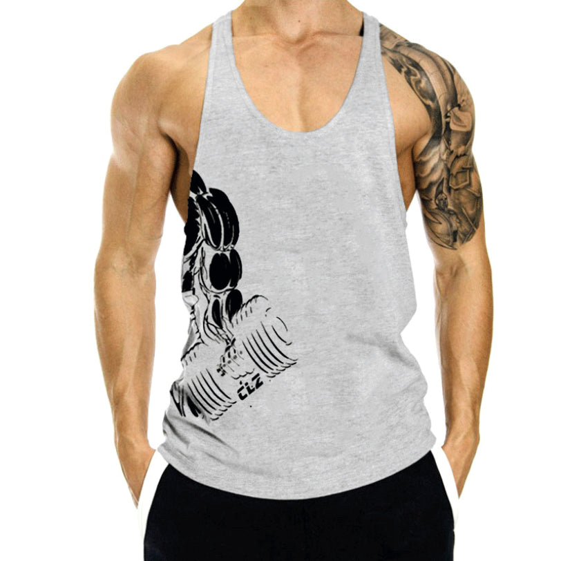 Mens CLZ Gym Singlet Tank Top Training Exercise Sports Vest Body Building Shirt